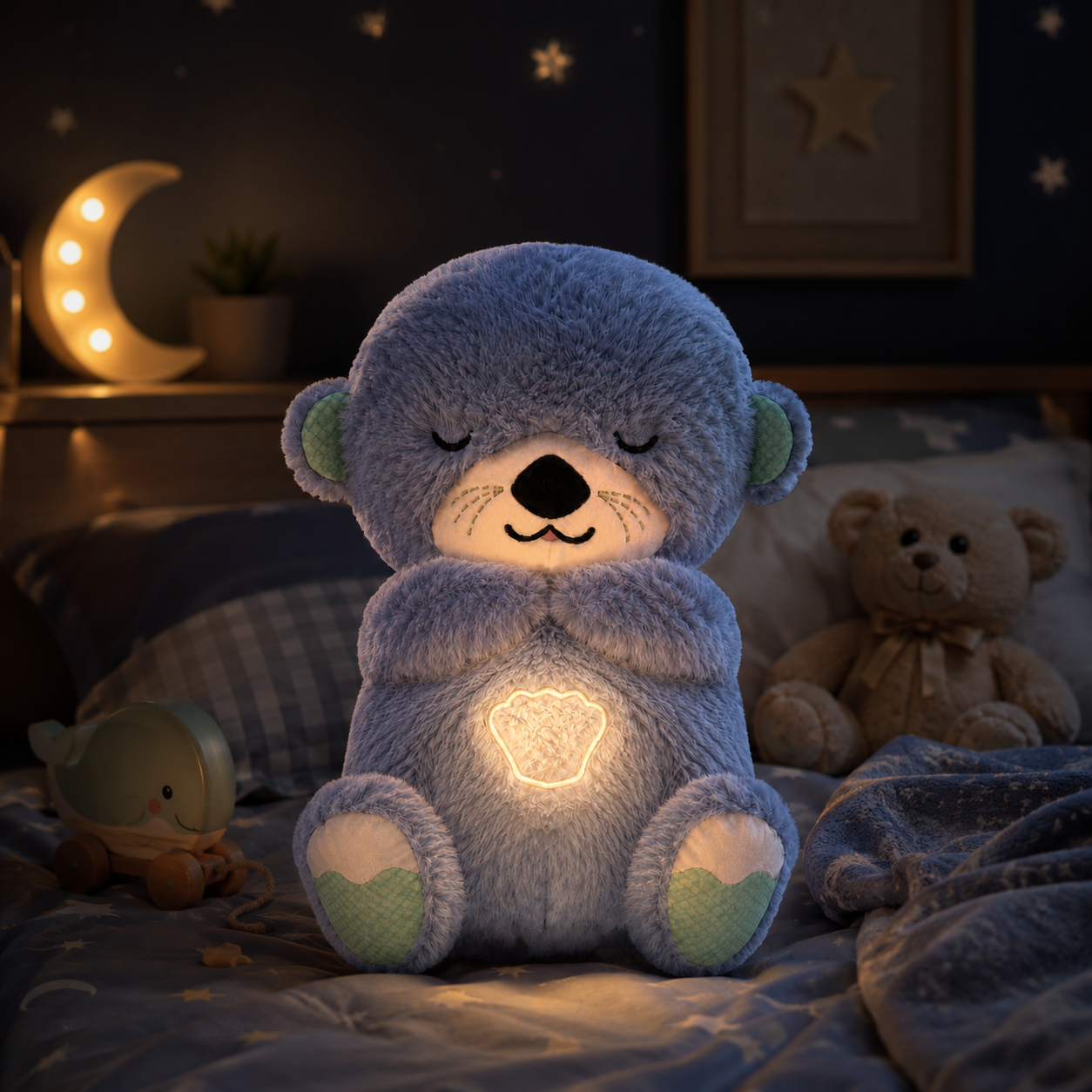 Peluche Arrullador Anti-Ansiedad | Respiración y Luces Relajantes