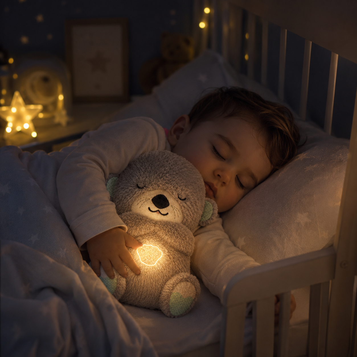 Peluche Arrullador Anti-Ansiedad | Respiración y Luces Relajantes