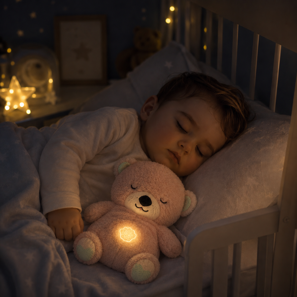 Peluche Arrullador Anti-Ansiedad | Respiración y Luces Relajantes